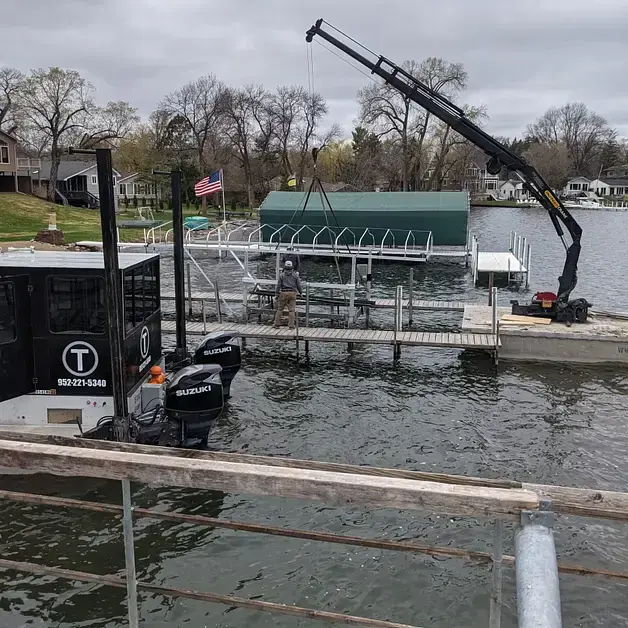 how to lift a floating dock