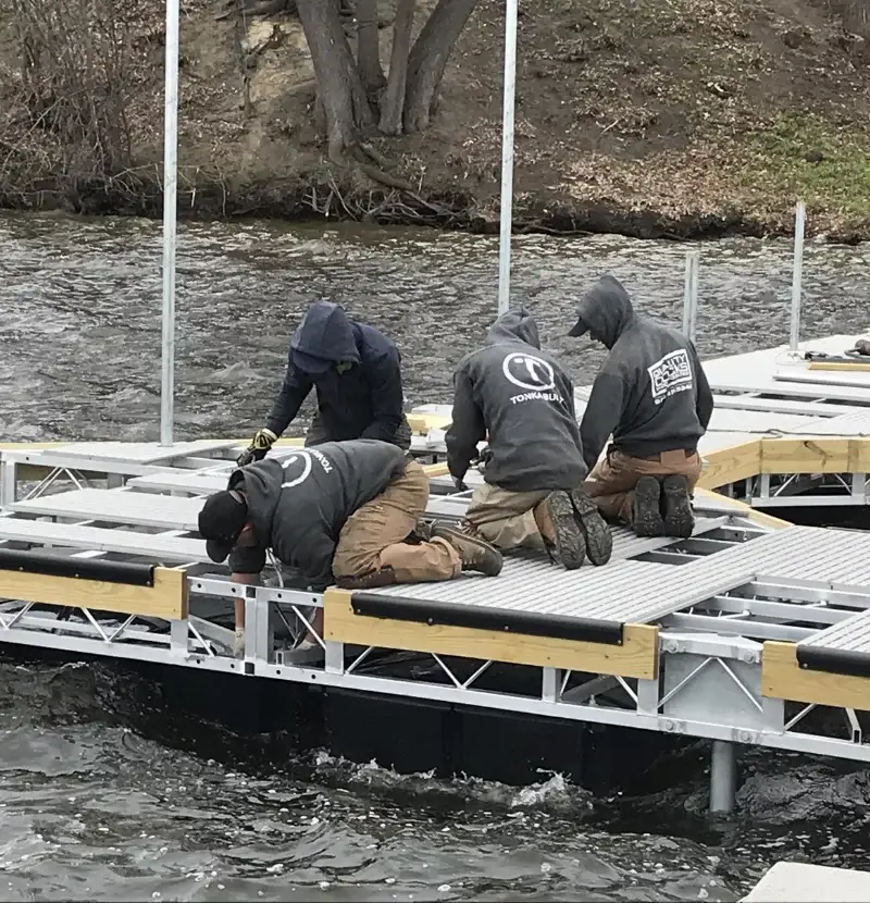 how to prepare floating docks for winter