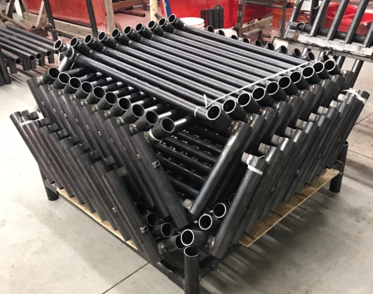 Custom dock frame fabrication in Tonka Built's Minnetrista manufacturing shop